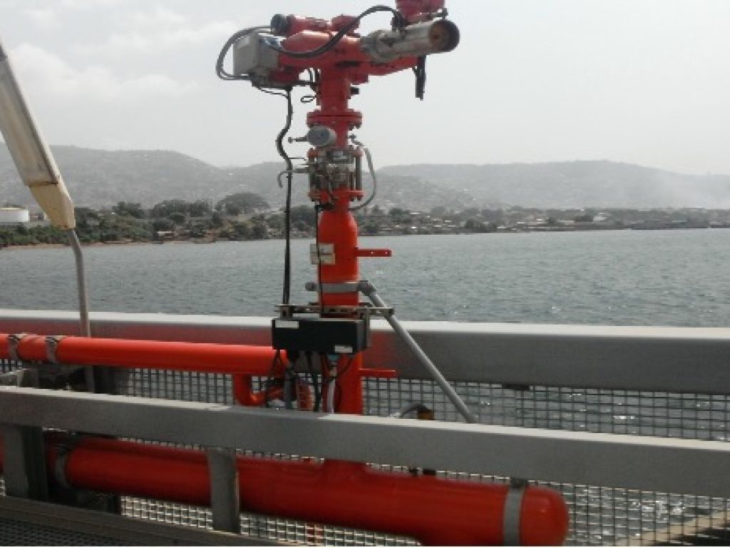 FIRE FIGHTING MONITOR AT THE END OF PIER